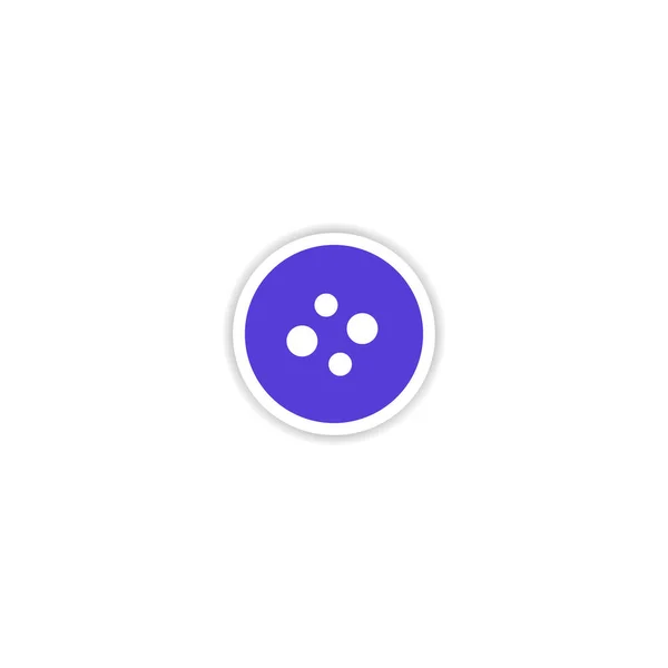 Μωβ Κύκλους Κουμπί Διάνυσμα Εικονίδιο Επίπεδο Στυλ Σχεδίασης — Διανυσματικό Αρχείο