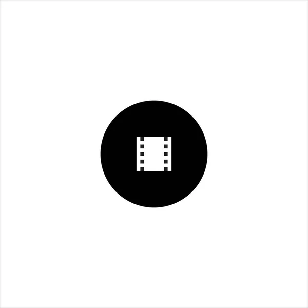 Filmstrip Movie Button Vector Icono Estilo Retro — Vector de stock