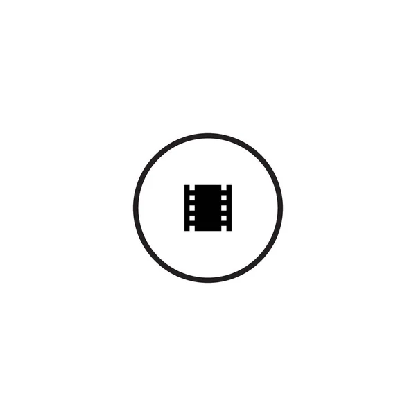 Filmstrip Button Icon Vector Geïsoleerd Witte Achtergrond — Stockvector