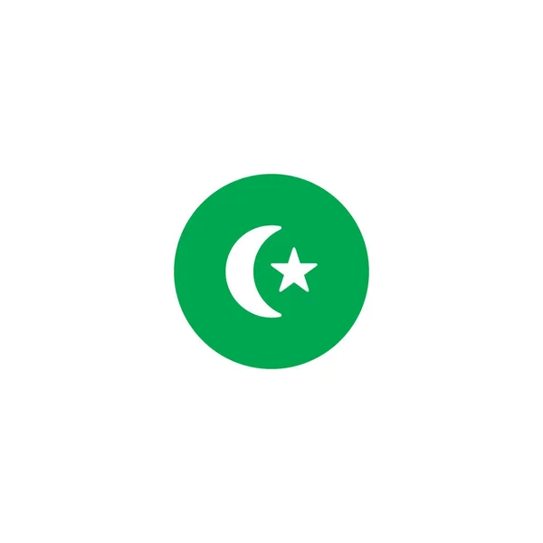 Islamic Symbol Icon Vector Moon Star Image — Stock Vector