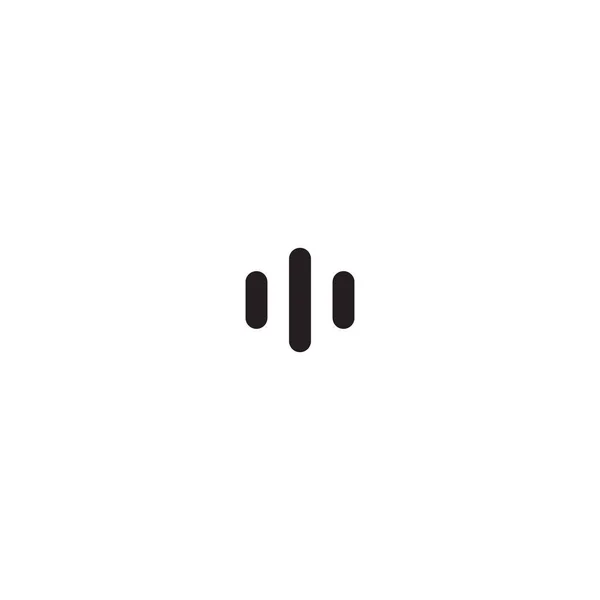 Music Wave Icon Vector Geïsoleerd Witte Achtergrond — Stockvector