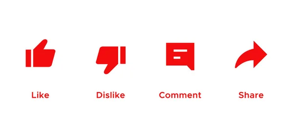 Zoals Afkeer Commentaar Share Button Icon Vector — Stockvector