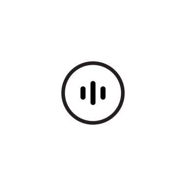 Satır Biçiminde Müzik Dalgası Simgesi Logo Vektörü