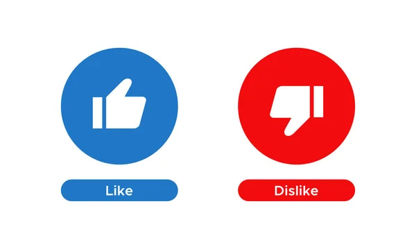 Vector Icono Gusta Gusta Botón Círculo — Archivo Imágenes Vectoriales