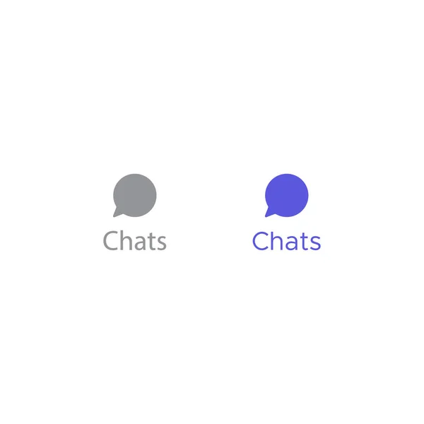 社交媒体元素的Chat Icon向量 — 图库矢量图片