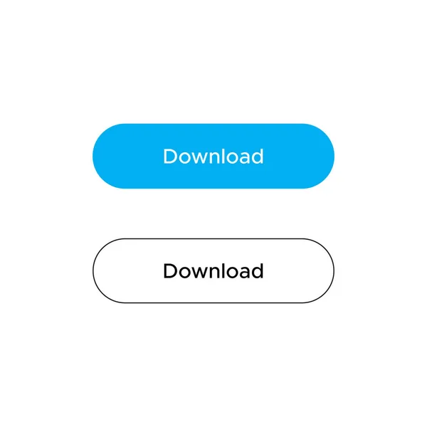 Button Icon Vector Flachen Stil Herunterladen — Stockvektor