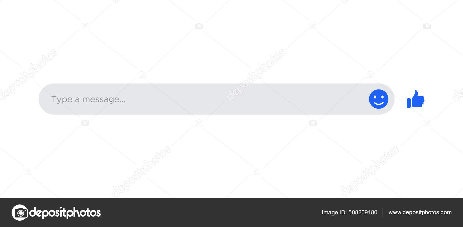 Type Message Bar Emoji Icon Vector Social Media Element Stock Vector