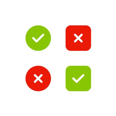 Doğru ve Yanlış, İşaretli Simge Vektörünü Kontrol Et