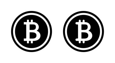 Bitcoin logo simgesi. Engelleme para birimi ve kripto para sembolü