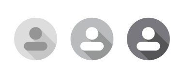 Uzun gölgeli Avatar simgesi. Sosyal medya kullanıcı hesap simgesi