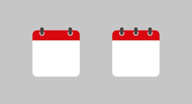 Düz tasarımda basit takvim simgesi. Tarih hatırlatma sembolü. Zamanlama işareti
