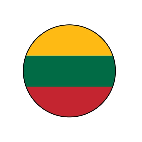 Λιθουανία Διανυσματικό Εικονίδιο Σημαίας Στην Ευρώπη — Διανυσματικό Αρχείο