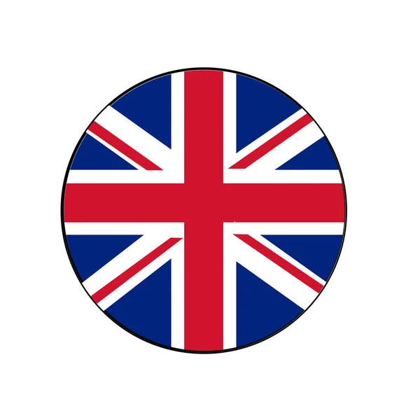 Velká Británie Vektor Vlajky Icon Union Jack Červeným Křížem Vzory — Stockový vektor