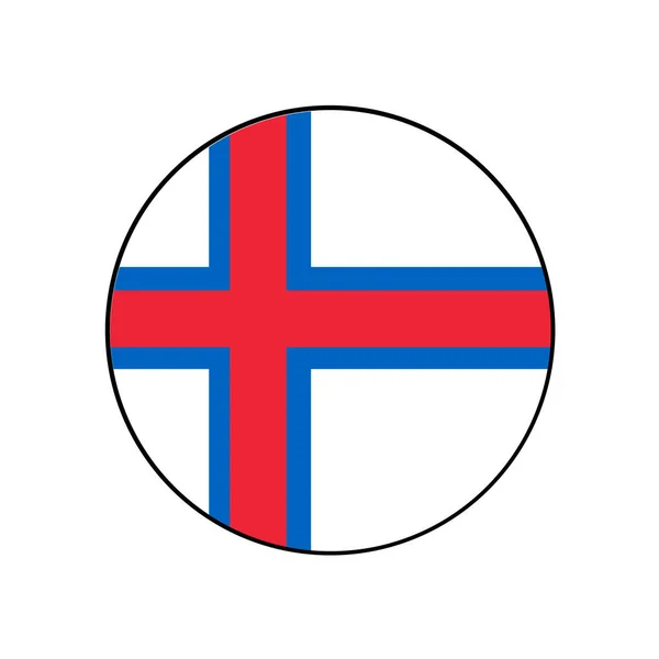 Ilhas Faroé Ícone Bandeira Território Nórdico Pertencente Reino Dinamarca Escandinávia — Vetor de Stock