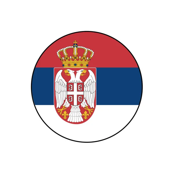República Serbia Bandera Círculo Pulsador Vector Con Colores Precisos Conceptos — Vector de stock