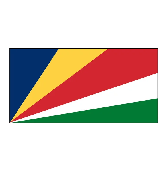 Bouton Icône Rectangle Vectoriel Drapeau Des Seychelles Pour Afrique Concepts — Image vectorielle