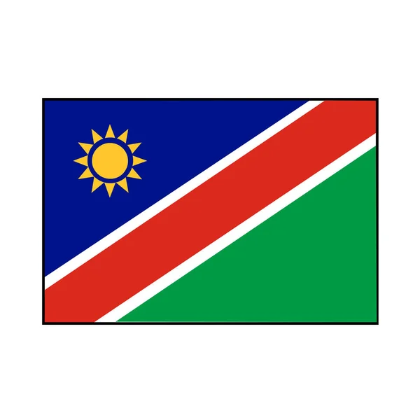 Botón Del Icono Del Rectángulo Del Vector Bandera Namibia Para — Vector de stock