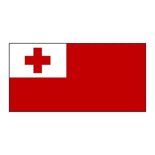 Tonga Vlag Rechthoek Vectorknop Pictogram Voor Oceanische Concepten — Stockvector