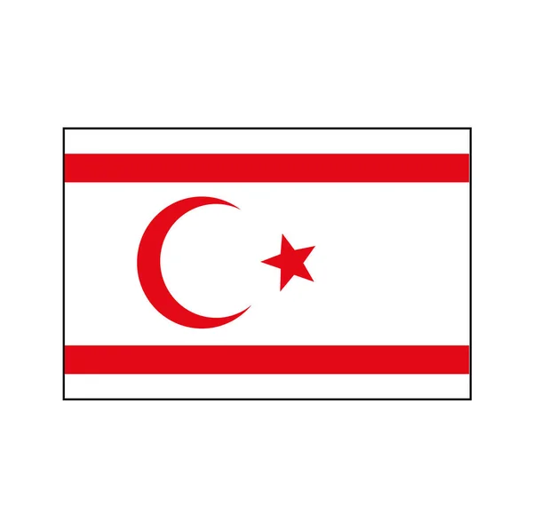 Turkish Republic Northern Cyprus Flag Rectangle Vector Semi Independent State — Stock Vector