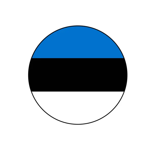 Estland Circle Vector Flag Voor Europese Drukknopconcepten — Stockvector