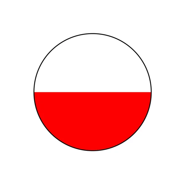 Polen Vlaggencirkel Vector Voor Europese Drukknop Concepten — Stockvector