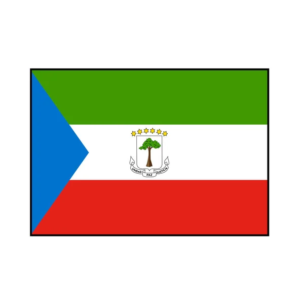 Republiek Equatoriaal Guinea Vlag Vector Rechthoek Pictogram Knop Voor Afrika — Stockvector