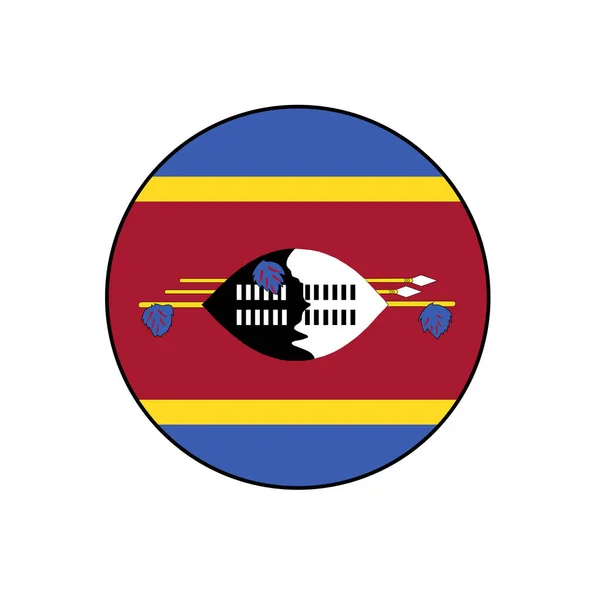 Drapeau Swaziland Eswatini Afrique Sud Bouton Icône Cercle Vectoriel Pour — Image vectorielle