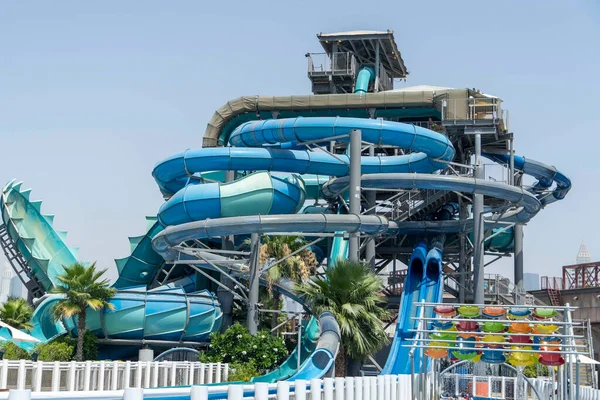 Blue Water Park Resort Diversões Slides Água Torcida Para Crianças — Fotografia de Stock