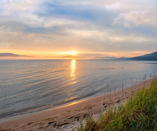 Морской Пейзаж Восход Солнца Диком Побережье — стоковое фото