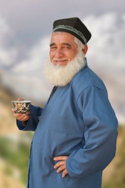 Photos of Tajik, drinking tea clipart