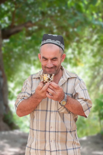 Foto's van Tajik, het drinken van thee — Stockfoto