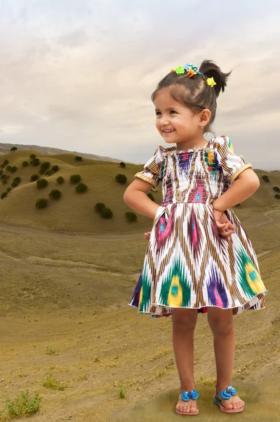 Tajik little girl — Stock Photo, Image