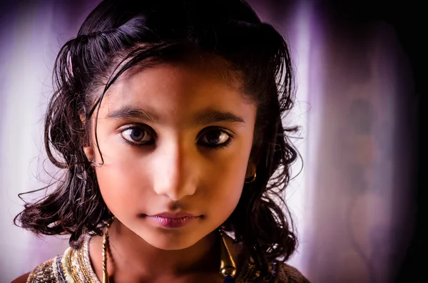 Dívka dítě closeup tvář — Stock fotografie