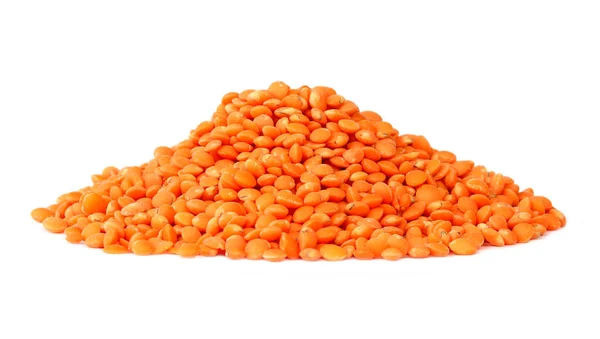 Red Lentils Isolated White Background Stock Photo