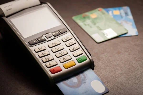 POS и кредитные карты — стоковое фото