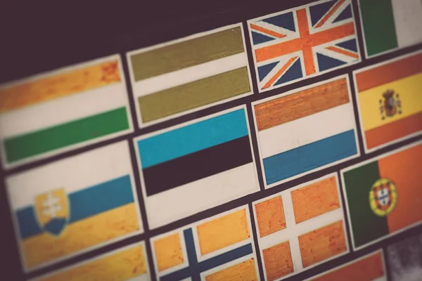 Country flag stickers — Stock Photo, Image