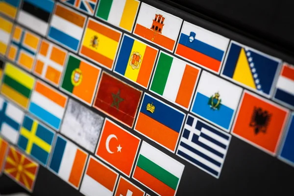 Zemi vlajky samolepky — Stock fotografie