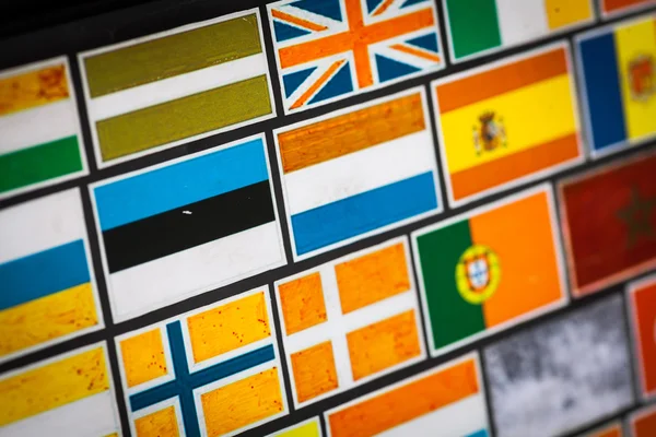 Ülke bayrağı etiketleri — Stok fotoğraf