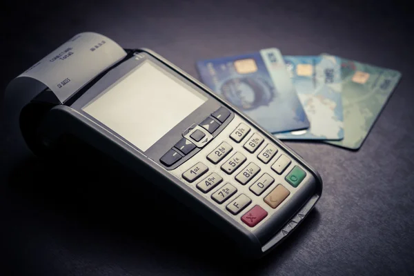 POS и кредитные карты — стоковое фото