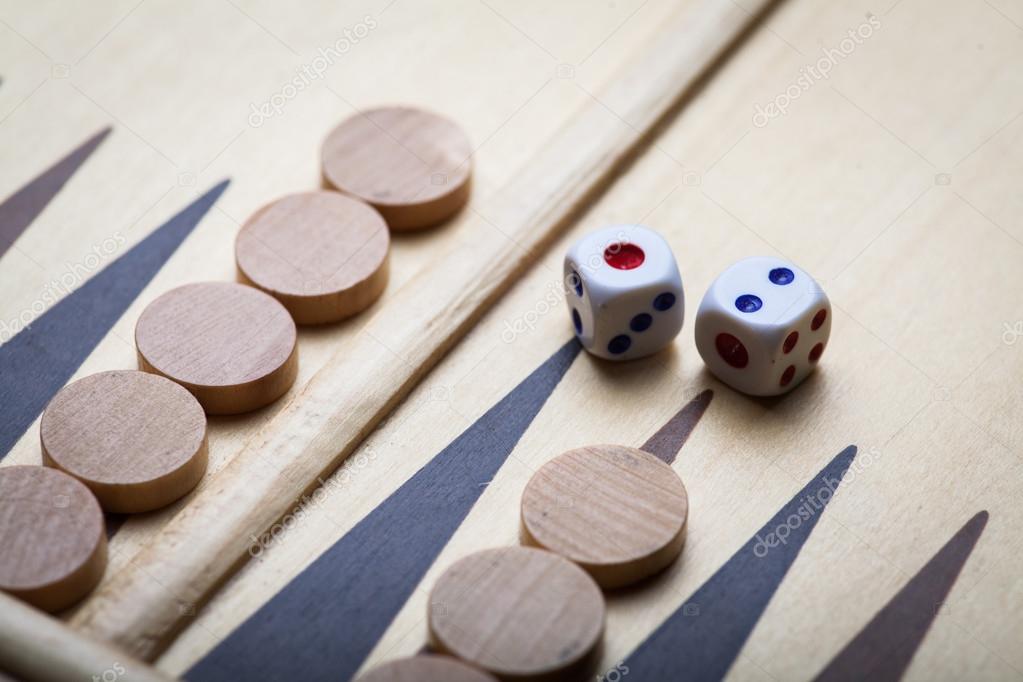 Backgammon board and dice — Stock Photo © bizoon 102085000