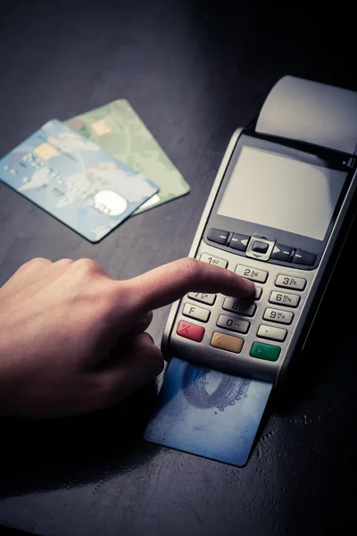 POS ve kredi kartları — Stok fotoğraf