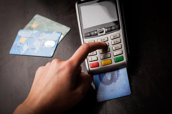 POS en credit cards — Stockfoto