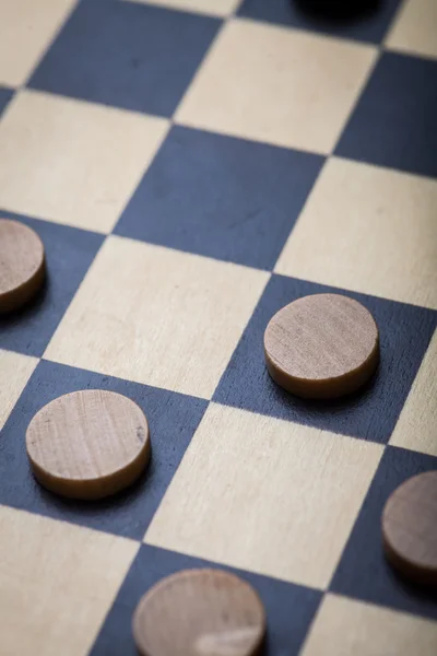 Checkers detalhe do jogo — Fotografia de Stock