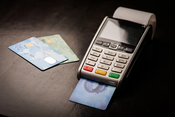 POS och kreditkort — Stockfoto