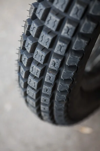 Trial motorcycle knobby tire — Stock Photo, Image