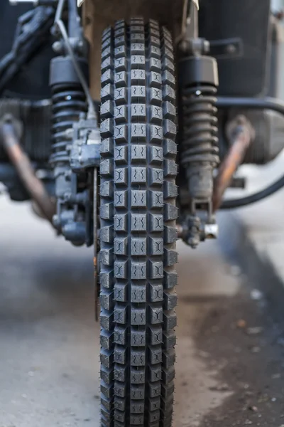 Prueba motocicleta perilla neumático —  Fotos de Stock