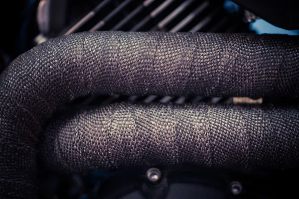 オートバイの排気の詳細 — ストック写真