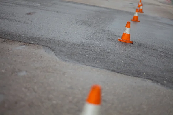 Cono traffico arancione — Foto Stock