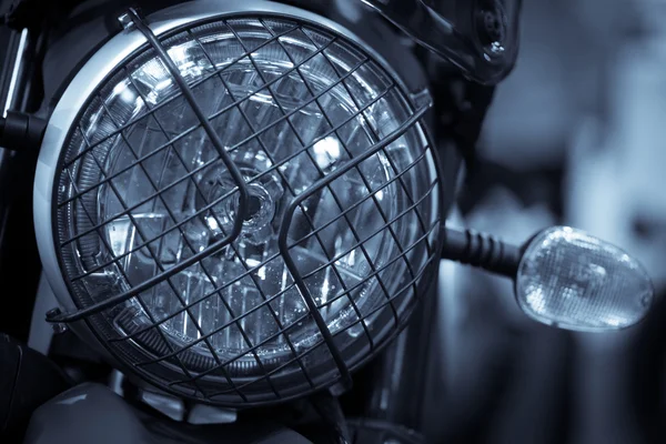 Classic motorcycle headlight — Stock Photo, Image