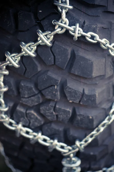 Auto tire chains — Stockfoto